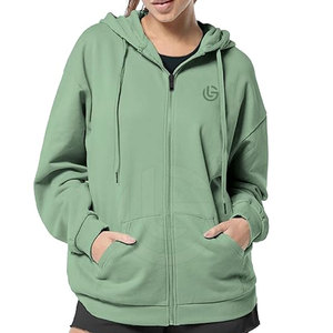 Meilleures ventes de sweats à capuche décontractés pour femmes 100% coton Matériau doux avec logo avant pour une utilisation en hiver en plein air - Product Image 2
