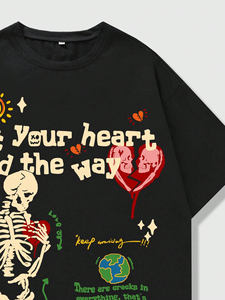 Camiseta personalizada DTG Vintage para hombre, camiseta personalizada de secado rápido, colores sólidos, ropa informal estampada de la mejor calidad - Product Image 3