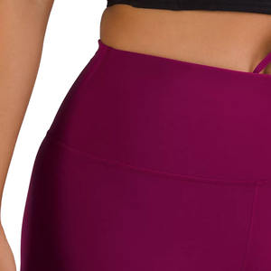 Pantalones cortos elásticos de motorista de poliéster y nailon para mujer de talla grande superventas al por mayor, pantalones cortos de yoga sin costuras para mujer - Product Image 5