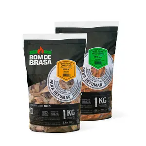 Peach And Orange Tree Kit Of Natural Wood Chips 1 Kg Bag - 100% Natural Friendly Wood Chips Smoking Meats Barbecue