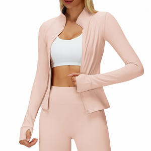 Chaquetas Personalizadas con Logotipo para Mujer, Ajuste Entallado, Top Deportivo para Entrenamiento, Chaqueta de Manga Larga con Cremallera Completa, Ropa Deportiva para Yoga - Product Image 4