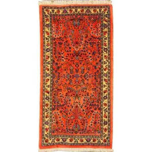 Tapis persan Sarough unique en son genre, 4'5 x 2'2 - Product Image 1