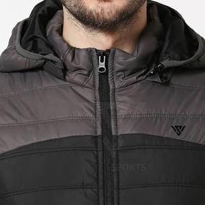 Haute qualité hommes ajusté doudounes haute rue élégant hiver mode léger tissu imperméable col montant manches - Product Image 3