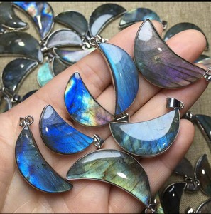 Nouveau Design 925 argent lunette ensemble pendentif Style Vintage poire forme Larimar gemmes cadeau d'anniversaire bijoux pour Festivals chaîne - Product Image 2