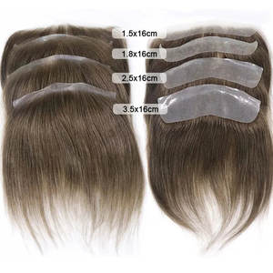 Cheveux humains vierges Remy à 100 %, frontale en dentelle HD, longueur moyenne, coupe courte, 14-32 pouces, brun, nœuds blanchis, avec frange - Product Image 4