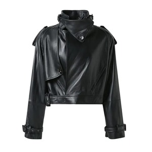 Custom Wholesale <b>Leather</b> <b>Bomber</b> <b>Jacket</b> <b>Women</b> New Fashion Street Wear Style Available With your Customized - Product Image 2