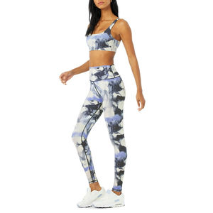 Entraînement bout à bout Leggings sans couture Fitness taille haute Sport Yoga pantalon couleur unie Gym léger Yoga Leggings - Product Image 2