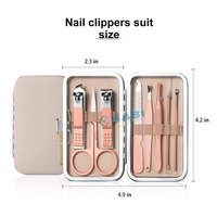 Kit de manicura personalizado, kit de pedicura de Etiqueta Privada, herramientas profesionales de manicura y pedicura de acero inoxidable de alta calidad