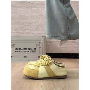 Zapatillas Deportivas Boken para Mujer, Color Amarillo, Diseño de Capibara, Estilo Informal, Punta Cerrada, con Cordones, para Caminar al Aire Libre - Product Image 3