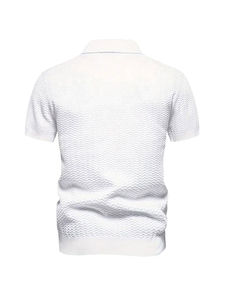 Camiseta de Manga Corta con Cierre de Cremallera para Hombre, de Alta Calidad, 100% Algodón, Secado Rápido, Estilo Moderno - Product Image 2