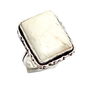 Howlite Gemstone 925 Chapado en plata Anillos al por mayor Hecho a mano Boho Jewelry Mix Design Ring Lot Mismo diseño para todos los anillos mujeres - Product Image 2