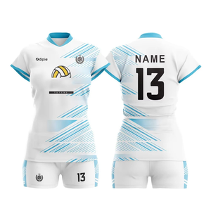 Uniforme de Voleibol de Entrenamiento Sublimado, Transpirable y que Absorbe la Humedad, 100% Poliéster, Económico, para Adultos Unisex - Product Image 1