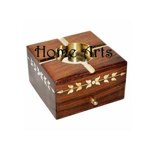 Cendrier en bois et en laiton au design fantastique, qualité exclusive, taille et forme personnalisées, cendrier à cigares en Inde - Product Image 6