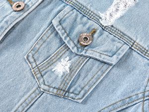 Chaqueta Vaquera para Mujer, Informal, de Invierno, Chaqueta de Otoño, Abrigo Vaquero con Botones, Chaqueta Vaquera Ancha de Color Oscuro para Mujer - Product Image 4