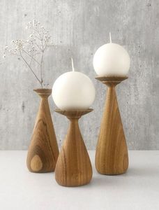 Bougeoir de belle forme de conception merveilleuse bougeoir en bois naturel pour la vente chaude bougeoir en bois au meilleur prix - Product Image 3