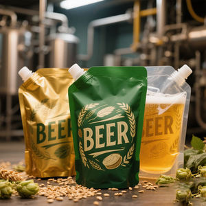 Custom Digital Printed Logo Portable Spout <strong>Pouch</strong> Liquid Beverage Bag Food Grade Material For Juice Wine Beer Packaging - Product Image 6