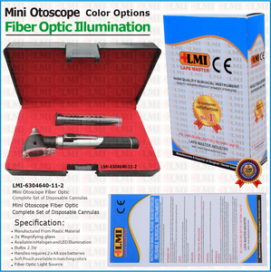 Otoscopio de Fibra Óptica Negro de Calidad Premium, Instrumento Médico con Luz Brillante para Examen - Product Image 5