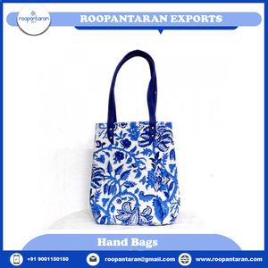 Nouveaux sacs à main tendance, élégants, faits à la main avec soin, forme de selle à deux fleurs, unisexe, pur coton, imprimé à la main - Product Image 2