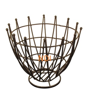ภาชนะเก็บอาหารผักผลไม้โลหะลวดเหล็กอเนกประสงค์ดีไซน์แบบแฮนด์เมด - Product Image 2
