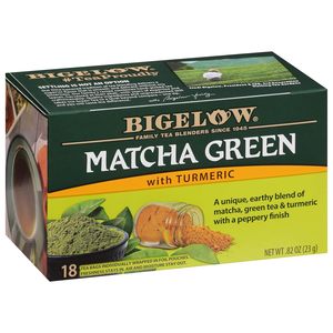 Bigelow <b>Tea</b> Matcha Green <b>Tea</b> with Turmeric, Caffeinated <b>Tea</b> with Turmeric, 18 Count Box (Pack of 6), 108 Total <b>Tea</b> Bags - Product Image 5