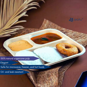 Platos cuadrados de bagazo de caña de azúcar seguros para el congelador, vajilla desechable biodegradable para fiestas, catering, comida para llevar y uso en la cocina - Product Image 2