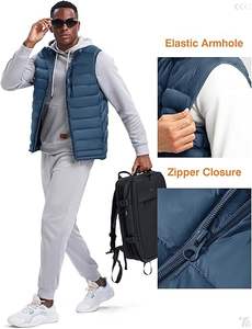 Venta Directa de Fábrica, Chaleco Acolchado con Cierre y Cuello en V, Personalizable, Transpirable, de Alta Calidad, para Hombre, Invierno, Casual - Product Image 4