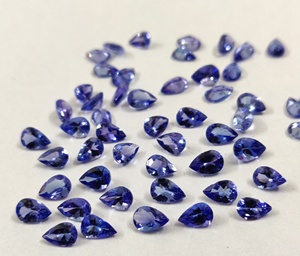 Tanzanite naturelle taille poire 4x6mm facettée - Tanzanite taille poire de qualité supérieure en vrac - Product Image 3