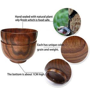 Bol à salade en bois massif poli de haute qualité, à la vente, de marque privée, léger, décoratif, classique, décoration de la maison - Product Image 3