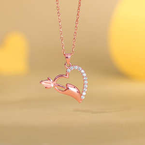 Forevermore Pendentif Or Rose En Acier Inoxydable Religieux Fruit Motif Charme Étanche Plaqué Or Bijoux - Product Image 2