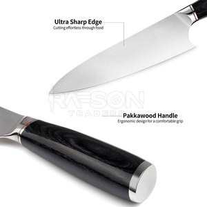 Cuchillo de cocina de 8 pulgadas personalizado de acero de Damasco 2024 con mango de madera para deshuesar frutas, cuchillo de caza de acero inoxidable - Product Image 4