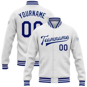 Veste de baseball varsity pour homme personnalisable, col montant, disponible en différentes tailles et couleurs, avec emplacement pour logo sur le devant - Product Image 3
