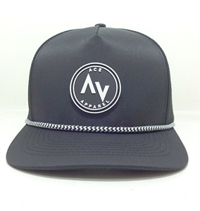 Gorras de béisbol con logotipo de goma de PVC personalizado con corte láser Sombreros de golf deportivos de 5 paneles de alta calidad con cuerda Hombres Sombreros impermeables para hombres - Product Image 3