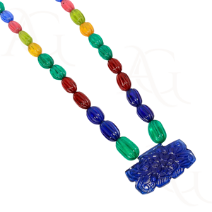 Lab Grown Esmeralda Azul amarillo Rosa Zafiro Collar Cuentas Facetadas Suave Pulido Verde azul Rosa Nano Cut Gemstone Strand - Product Image 3