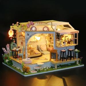 <span class=keywords><strong>Casa</strong></span> <span class=keywords><strong>de</strong></span> Muñecas en Miniatura M2111 Cat Cafe Garden, <span class=keywords><strong>Casa</strong></span> <span class=keywords><strong>de</strong></span> Muñecas <span class=keywords><strong>de</strong></span> Madera <span class=keywords><strong>para</strong></span> <span class=keywords><strong>Niñas</strong></span> con Luz - Product Image 6