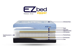 Ezbed-Cubierta interior de espuma viscoelástica con cremallera OEM para dormitorio moderno, cubierta extraíble para colchón, 32 cm de grosor, estilo primavera - Product Image 4