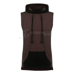 2025 sans manches Gym Hoodie Cut Off Stringer Bodybuilding Muscle Singlets sans manches Hoodies Hommes - Product Image 1