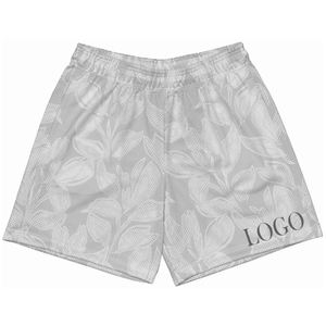 Pantalones cortos de malla de poliéster transpirables de secado rápido con logotipo personalizado unisex - Product Image 5