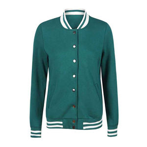 Chaqueta transpirable con letras bordadas para mujer, chaqueta de béisbol personalizada, chaquetas universitarias de alta calidad, nueva llegada - Product Image 1