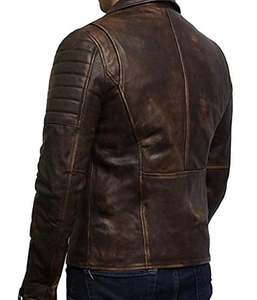 แจ็กเก็ตนักมายปรับแต่งได้สำหรับนักขี่มอเตอร์ไซค์ฤดูหนาวทำมือหนังวัว - Product Image 3