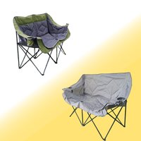Chaise double pliante d'extérieur au design moderne vietnamien en acier inoxydable pour camp de plage pêche pique-nique meubles de jardin
