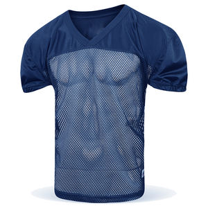 Maillots d'entraînement de football 100% polyester, tissu en maille mélangée respirant, maillot de football personnalisé avec le nom du joueur, unisexe adulte - Product Image 5