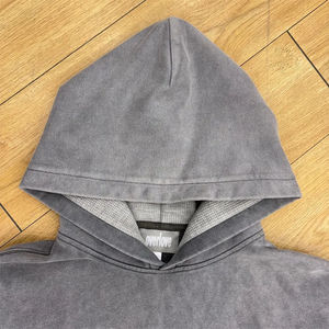 Sudadera con Capucha de Diseño Nuevo 2025, Estilo Urbano, con Apliques Personalizados, Letras Bordadas, Sudadera Holgada para Hombre - Product Image 4