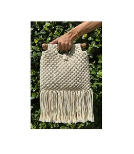 Sacs en toile de jute de forme ronde de qualité de luxe Design supérieur Taille personnalisée Sac fourre-tout en toile de haute qualité fait à la main avec poignées - Product Image 2