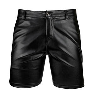 Shorts en cuir pour hommes Style de rue élégant Mode Bas de vêtement pour les soirées et les événements nocturnes - Product Image 1