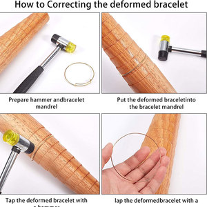 Fournitures de fabrication de bijoux Bracelet étagé mandrin rond compresser bois étape meilleure qualité matériau en bois mandrin - Product Image 4