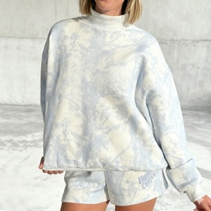 Suéter de Cuello Alto para Mujer, Personalizado, de Alta Calidad, Ecológico, de Felpa de Algodón Grueso, con Impresión por Transferencia de Calor, Logotipo Frontal, para Invierno - Product Image 1