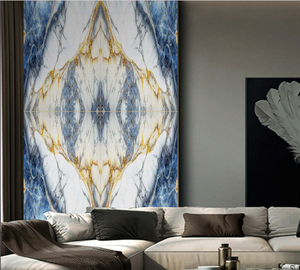 Autocollant <span class=keywords><strong>mural</strong></span> en marbre PET avec feuille d'or, 1,2*3m, <span class=keywords><strong>grand</strong></span> panneau décoratif pour mur de fond, imperméable, décoration intérieure de luxe pour entrée - Product Image 5