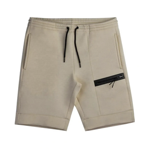 OEM al por mayor de encargo de los hombres de verano de algodón francés Terry pantalones cortos 100% de algodón de cintura media Casual lienzo estampado liso cintura elástica - Product Image 6