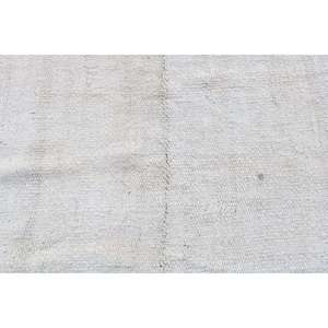 พรมตุรกีขนาด 5x4.2 ฟุต, พรมวินเทจ, พรมขนสัตว์ลายดอกไม้สีขาว - Product Image 5