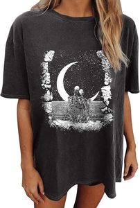 Camiseta de mujer de gran tamaño OEM material de algodón ecológico con logotipo personalizado bordado o impreso al por mayor - Product Image 2